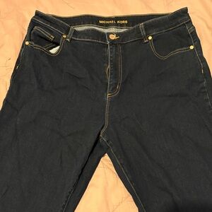 Michael Kors Navy Jeans with Gold Accents